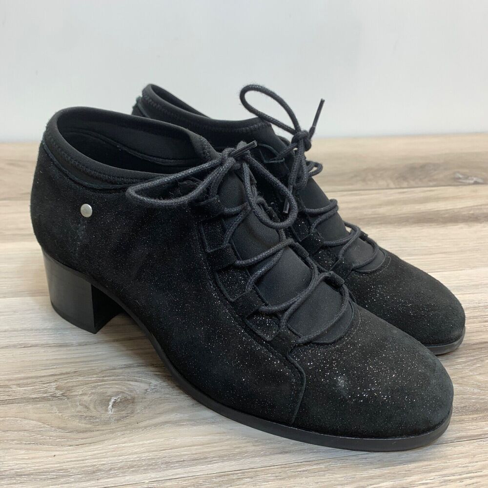 Cloud Footwear Black Stretch Heeled Comfort Ankle Shoes Portugal Size 6 EU 37‎